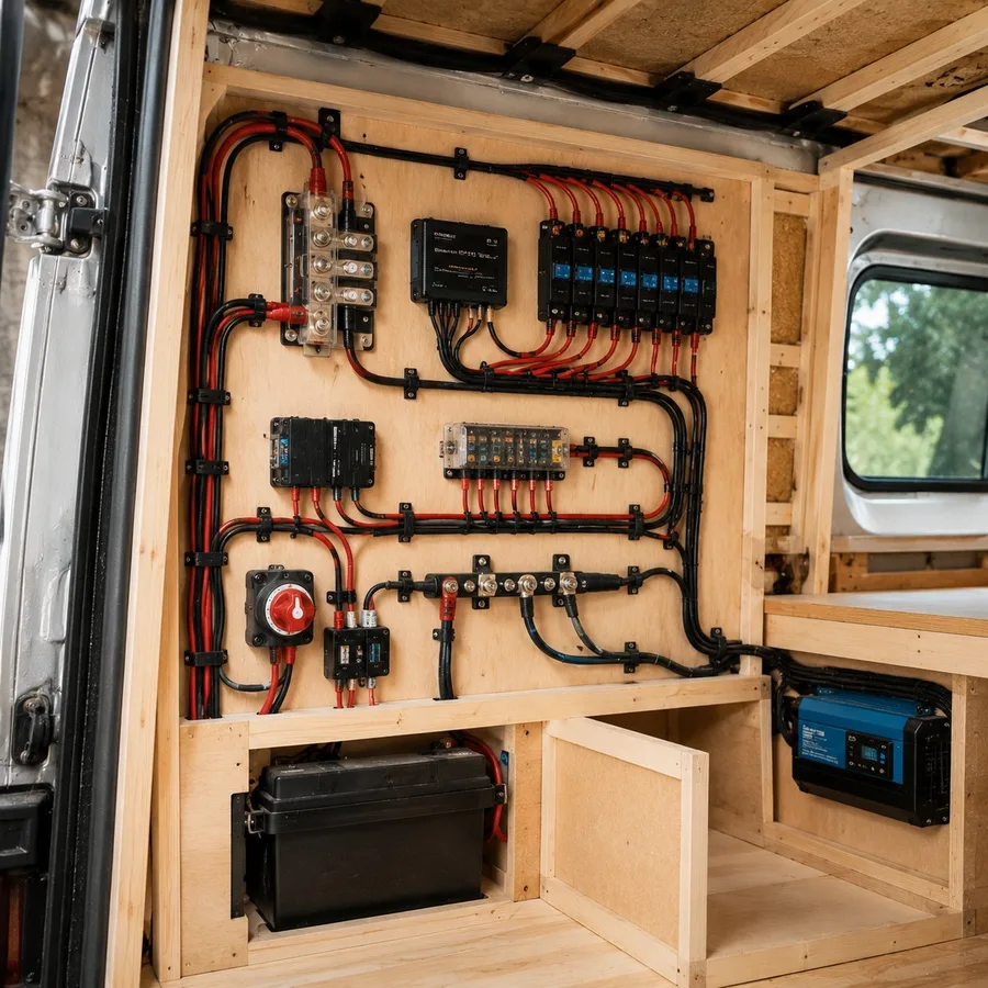 Câblage électrique 12V van fourgon — Van'S Évolution Occitanie