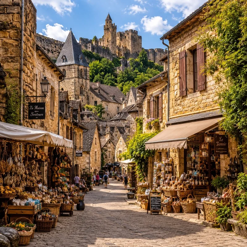 Aveyron Conques Rodez van fourgon circuit touristique road trip Sud France